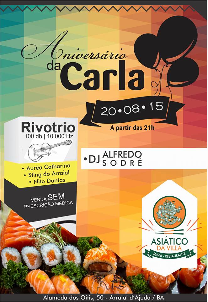 Cartaz   Asitico da Villa - Almeda dos Oitis, 50 - Villa Bamboo, Quinta-feira 20 de Agosto de 2015