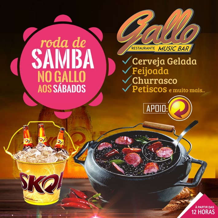 Cartaz   Recanto do Gallo - Rua 2 de julho, 20B - Casa da Lenha, Sábado 7 de Novembro de 2015