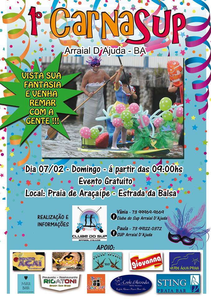 Cartaz   Praia de Araape, Domingo 7 de Fevereiro de 2016