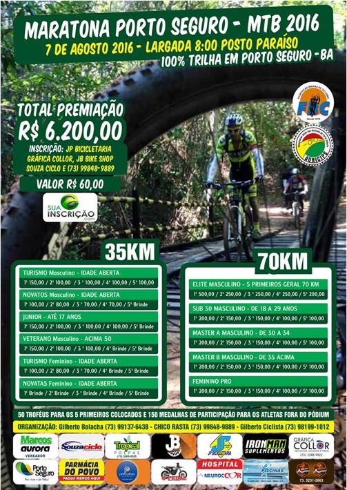 Cartaz   Posto Paraso (largada), Domingo 7 de Agosto de 2016