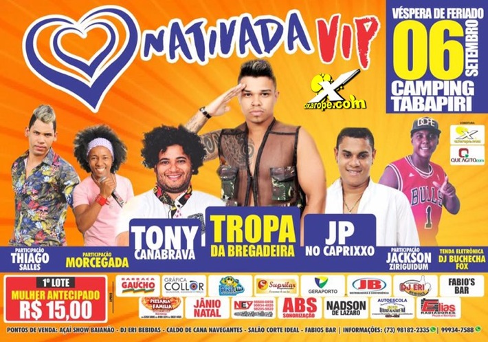 Cartaz   Camping Tabapiri - BR-367, Km 61.5, Terça-feira 6 de Setembro de 2016