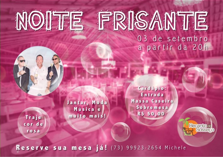 Cartaz   Cabana Recanto do Sossgo - Av. Beira Mar, n 10130 - Praia do Mut, Sábado 3 de Setembro de 2016
