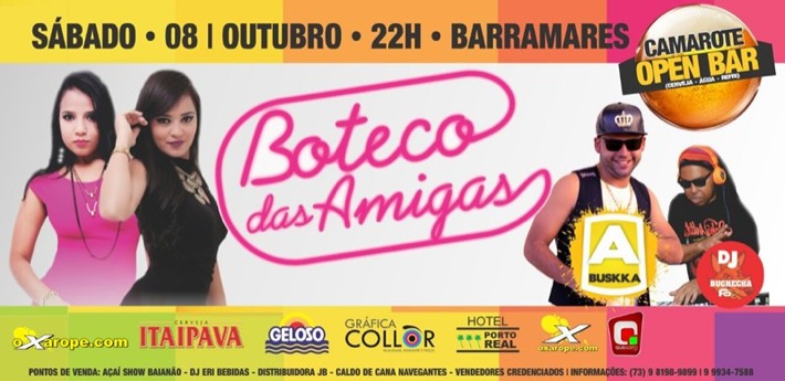 Cartaz   Barramares - Av. Beira Mar - Praia de Taperapuan, Sábado 8 de Outubro de 2016