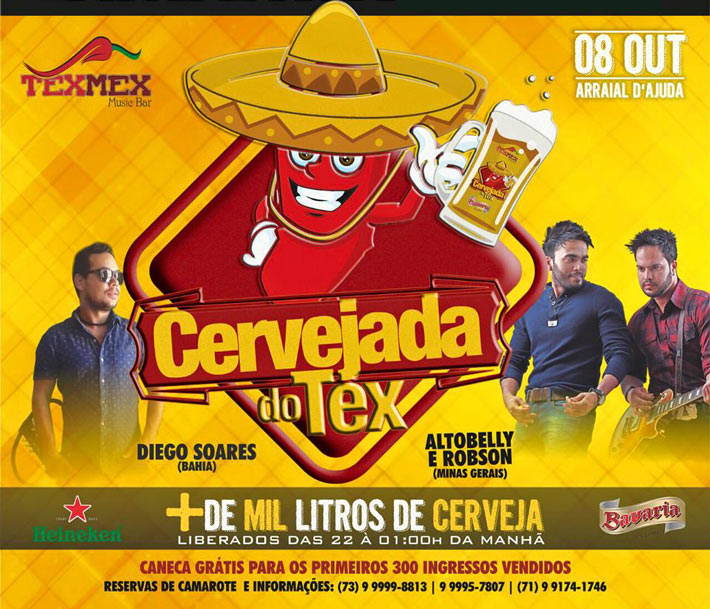 Cartaz   Milloca TexMex Music Bar - Rua du Mucug, 250, Sábado 8 de Outubro de 2016
