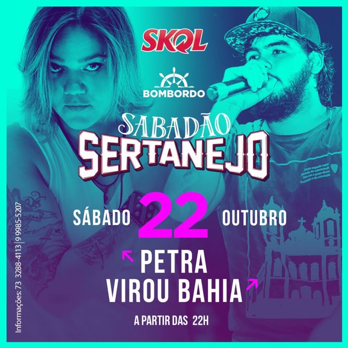 Cartaz   Bombordo - Av. 22 de abril, 151 - ao lado do trevo do Cabral, Sábado 22 de Outubro de 2016
