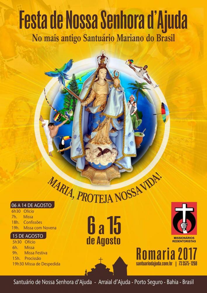 Cartaz   Santurio Nossa Senhora d'Ajuda - Praa da Igreja, Do dia 6 ao dia 15/8/2017