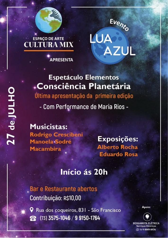 Cartaz   Espao Cultura Mix - Rua dos Coqueiros 831 - So Francisco, Sexta-feira 27 de Julho de 2018