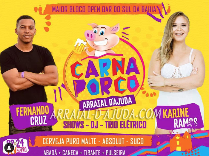 Cartaz   Carnajuda 2020 - Praa So Brs - Rua do Mucug, Segunda-feira 24 de Fevereiro de 2020
