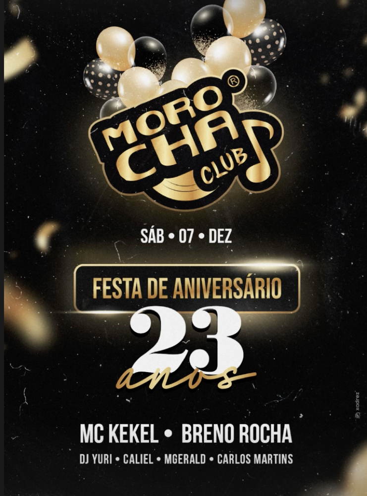 Cartaz   Morocha Club - Estrada do Mucug, 290, Sábado 7 de Dezembro de 2024