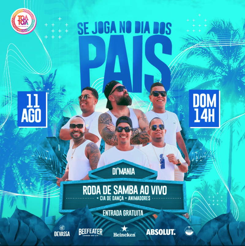 Cartaz   Complexo de Lazer Ta Ta - Praia de Taperapuan, Domingo 11 de Agosto de 2024