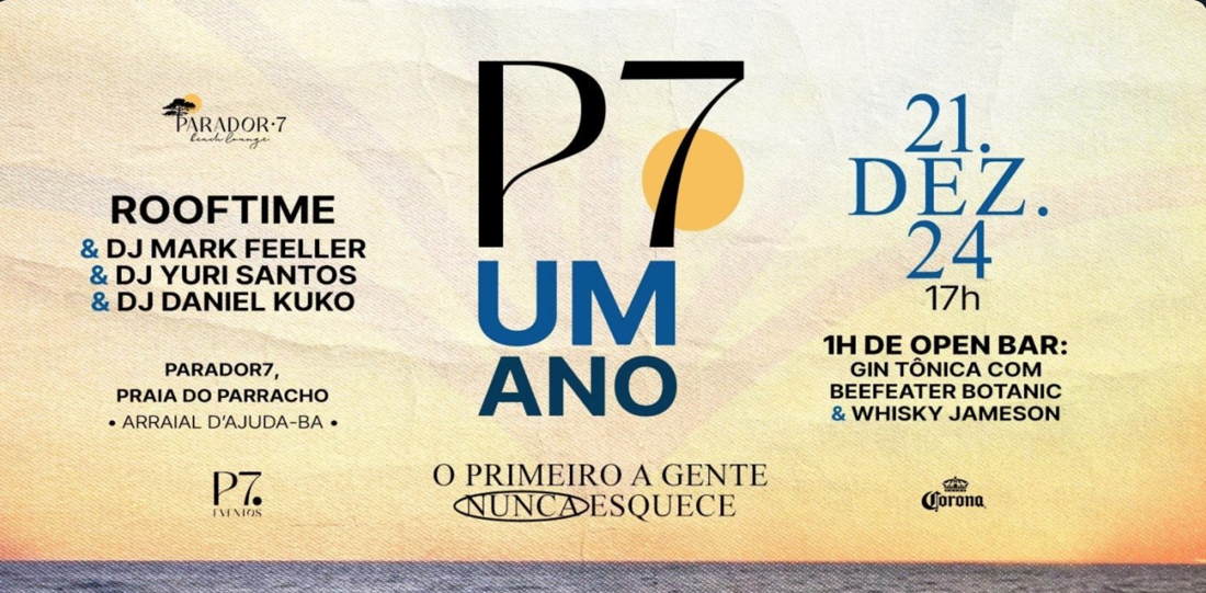 Cartaz   Parador 7 - Estrada de Pitinga, 1334 - Praia do Parracho, Sábado 21 de Dezembro de 2024