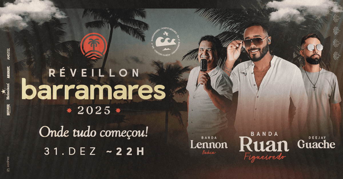 Cartaz   Barramares - Av. Beira Mar,  Praia de Taperapu, Terça-feira 31 de Dezembro de 2024