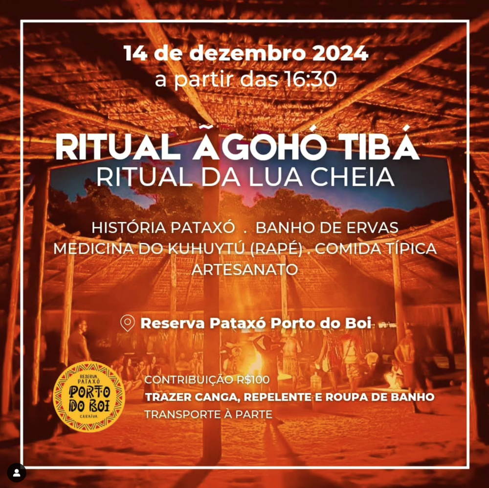 Cartaz   Reserva Patax Porto do Boi, Sábado 14 de Dezembro de 2024