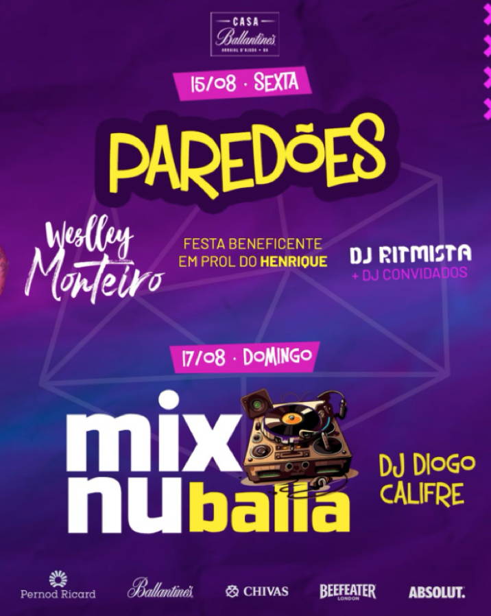 Cartaz   Balla Club - Rua du Mucug, 250, Domingo 17 de Agosto de 2025