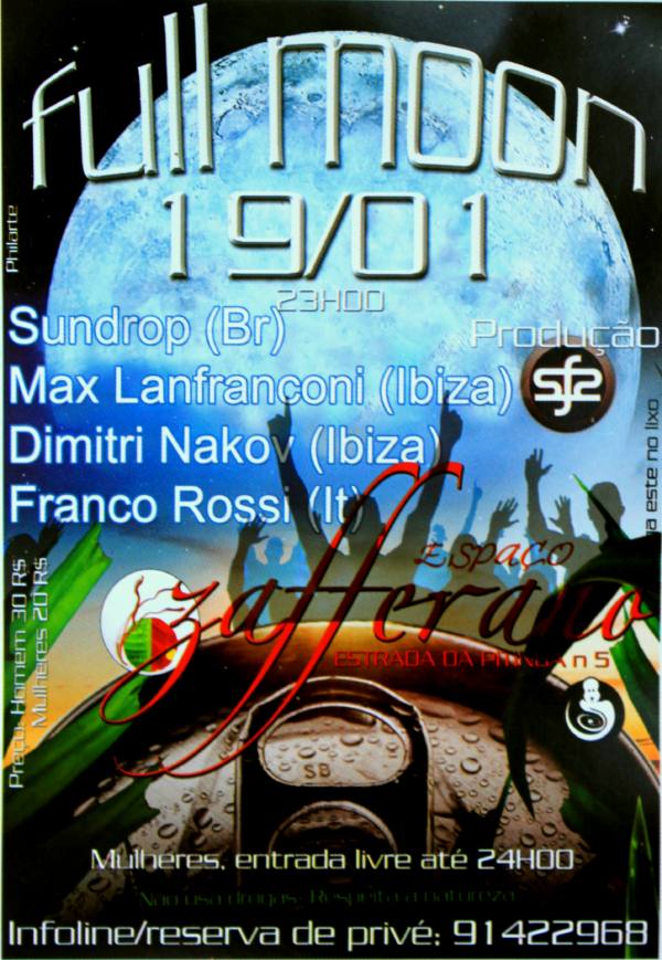 Cartaz   Zafferano Brasil - Estrada da Pitinga n4, Praia do Parracho, Quarta-feira 19 de Janeiro de 2011