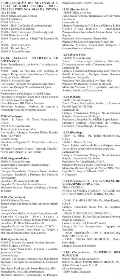 Cartaz   Praa da Igreja, Do dia 6 ao dia 16/8/2011