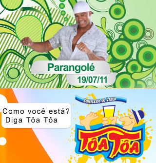 Cartaz   Complexo de Lazer Ta Ta - Praia de Taperapuan, Terça-feira 19 de Julho de 2011