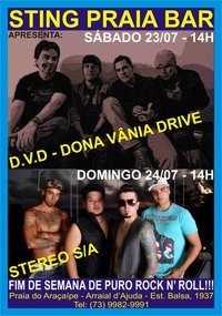 Cartaz   Sting Praia Bar - Estrada da Balsa, 1937 - Praia de Araape, Sábado 23 de Julho de 2011
