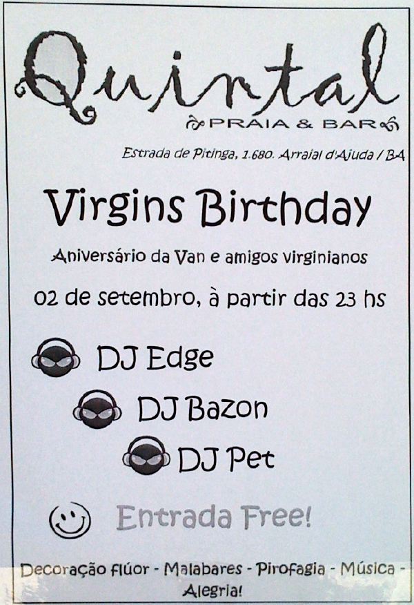 Cartaz   Quintal Praia & Bar - Estrada da Pitinga 1680, Sexta-feira 2 de Setembro de 2011