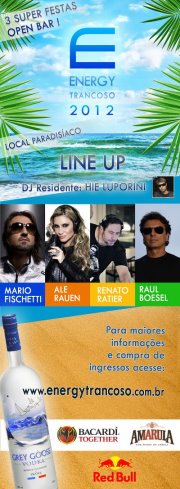 panfleto Energy Trancoso 2012 - Beach Club Party