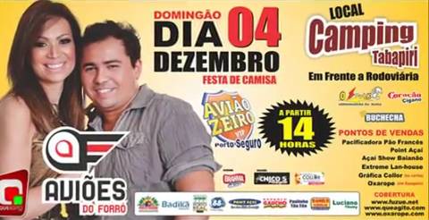 Cartaz   Camping Tabapiri - BR-367, Km 61.5, Domingo 4 de Dezembro de 2011