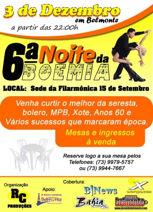 Cartaz   Sede da Filarmnica - Rua 15 de Setembro, Sábado 3 de Dezembro de 2011