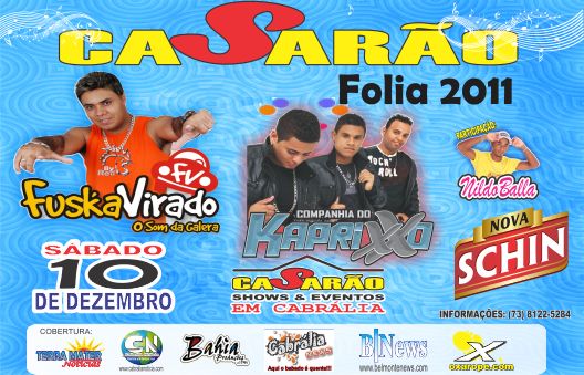Cartaz   Casaro Show e Eventos, Sábado 10 de Dezembro de 2011