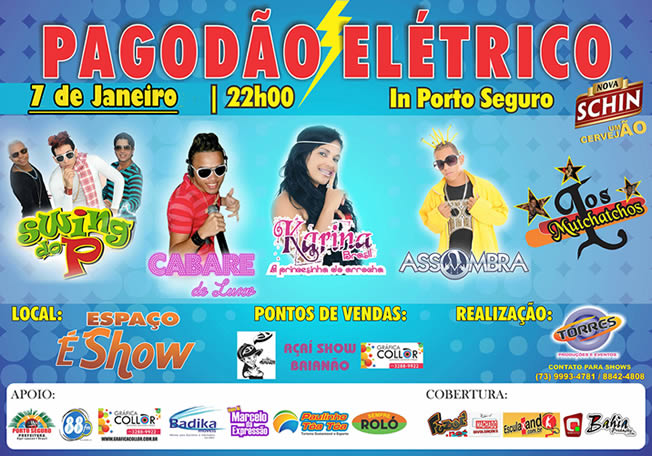 Cartaz   Espao  Show -  Br 367 (a casa do Nativo ao lado do Colgio Modelo), Sábado 7 de Janeiro de 2012