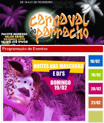 Cartaz   Parracho -  Estrada para Pitinga s/n, Domingo 19 de Fevereiro de 2012