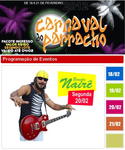 Cartaz   Parracho -  Estrada para Pitinga s/n, Segunda-feira 20 de Fevereiro de 2012
