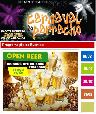 Cartaz   Parracho -  Estrada para Pitinga s/n, Terça-feira 21 de Fevereiro de 2012
