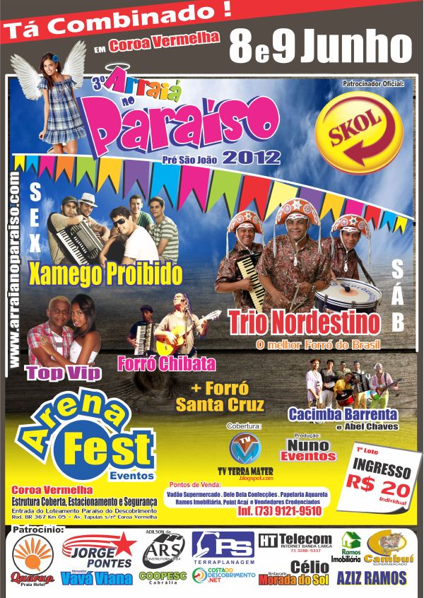 Cartaz   Estrada do Loteamento Paraso do Descobrimento - Av. Tapu, s/n - Rod BR367 Km 05, Sexta-feira 8 de Junho de 2012
