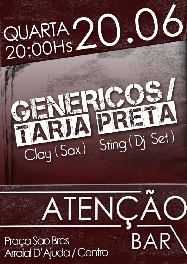 Cartaz   Ateno Bar - Praa So Bras, Quarta-feira 20 de Junho de 2012