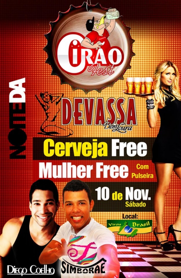 Cartaz   Virou Brasil - Rua Assis Chateaubriand 67 - Praa da Bandeira, Sábado 10 de Novembro de 2012