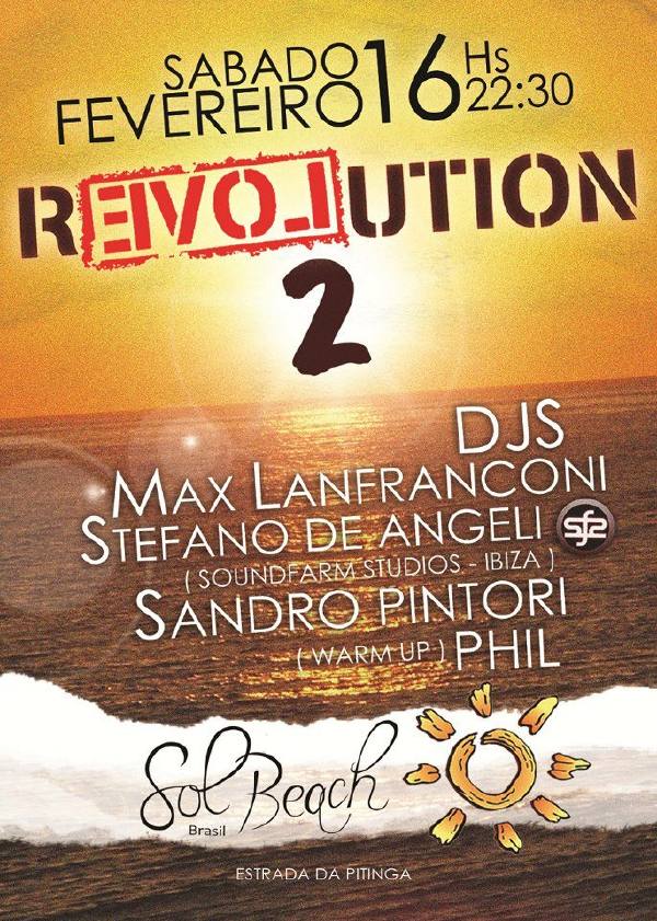 Cartaz   Sol Beach Brasil - Estrada do Parracho 1770 - praia do Mucug, Sábado 16 de Fevereiro de 2013