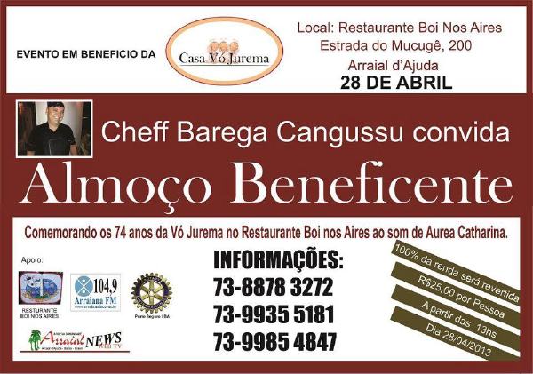 Cartaz   Restaurante Boi Nos Aires - Estrada do Mucug, 200, Domingo 28 de Abril de 2013