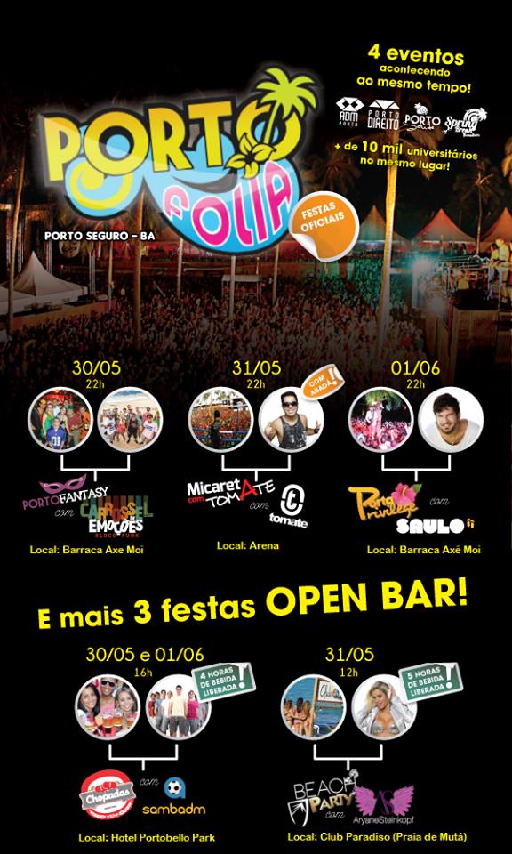 Cartaz   Arena Ax Moi - Av. Beira Mar, 6900 - Praia de Taperapuan, Sábado 1 de Junho de 2013