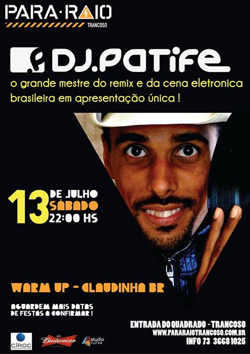 Cartaz   Para-Rio - Rua Alberto Parracho, 50 - Quadrado, Sábado 13 de Julho de 2013