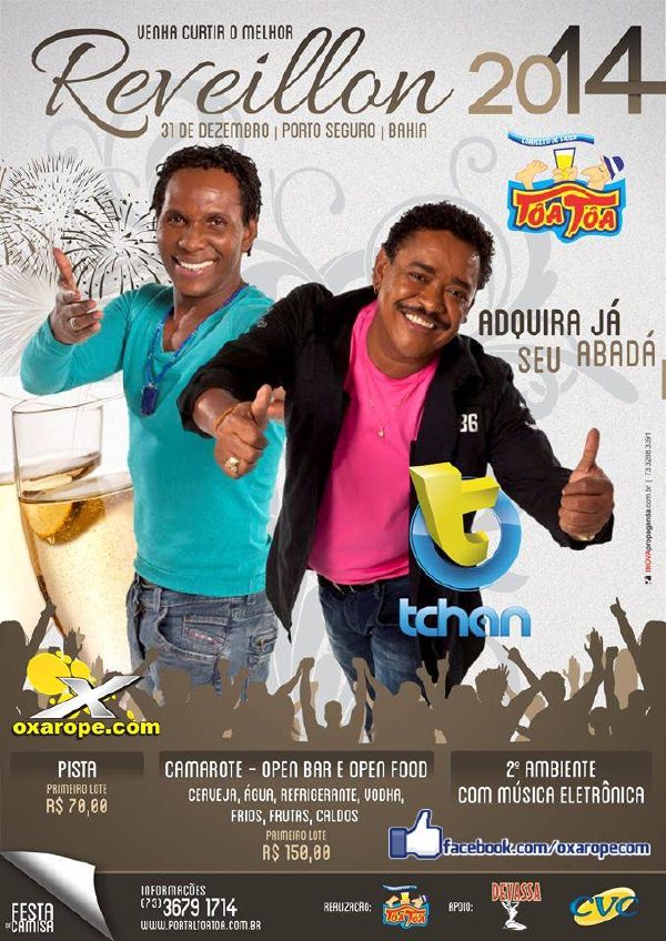 Cartaz   Complexo de Lazer Ta Ta - Praia de Taperapuan, Terça-feira 31 de Dezembro de 2013