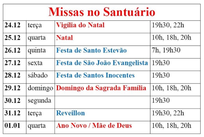 Cartaz   Santurio Nossa Senhora d'Ajuda, Terça-feira 24 de Dezembro de 2013