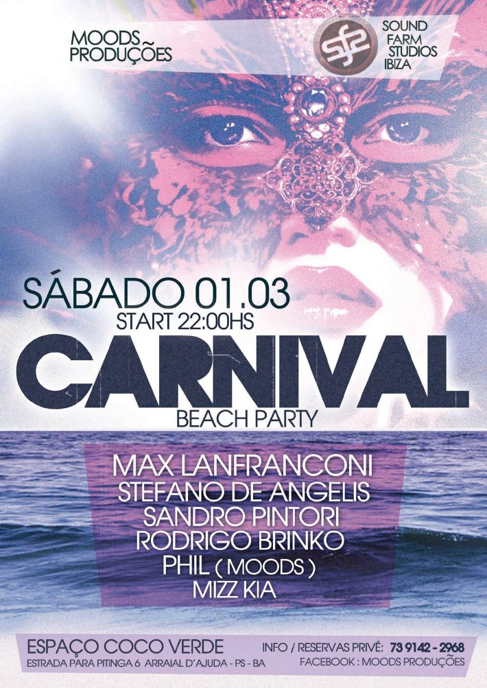 Cartaz   Espao de praia Coc Verde - Estrada de Pitinga, 6 - Praia do Parracho, Sábado 1 de Março de 2014