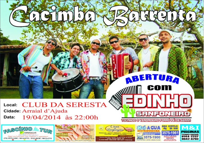 Cartaz   Club da Seresta - estrada Arraial/Trancoso, Sábado 19 de Abril de 2014