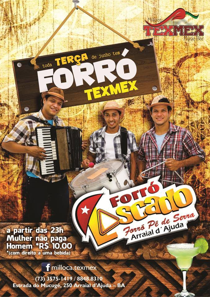 Cartaz   Milloca TexMex Music Bar - Rua du Mucug, 250, Terça-feira 29 de Julho de 2014