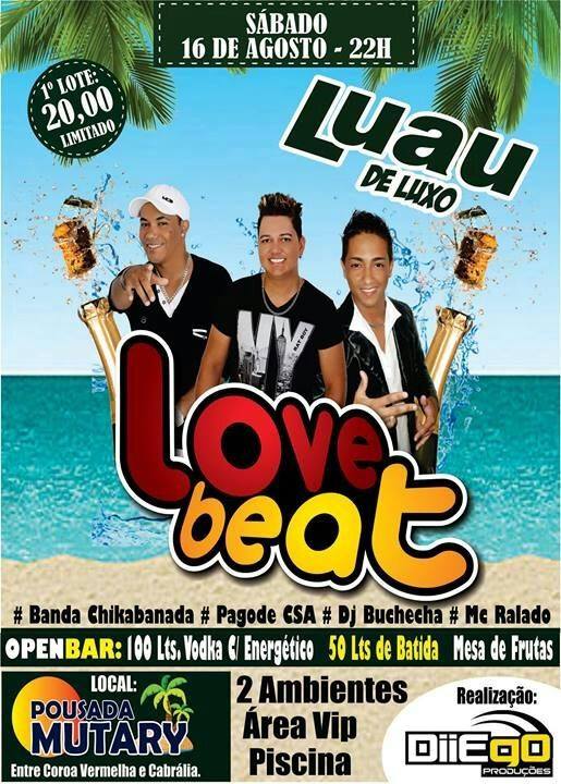Cartaz   Pousada Mutari - Rua Pedro Atade, 17, Sábado 16 de Agosto de 2014