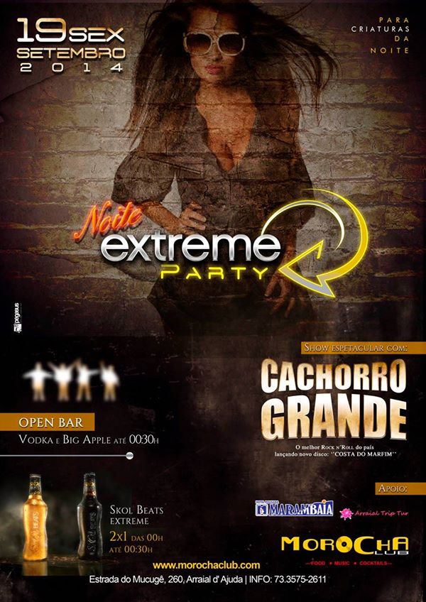 Cartaz   Morocha Club - Estrada do Mucug, 290, Sexta-feira 19 de Setembro de 2014