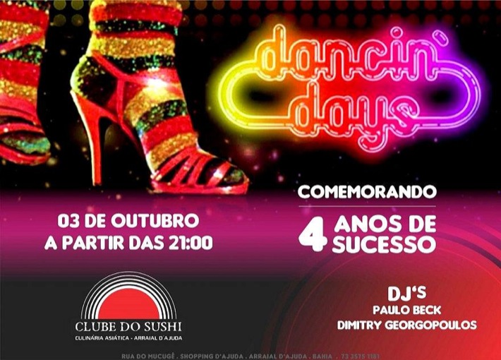 Cartaz   Clube do Sushi - Shopping d'Ajuda, Estrada do Mucug, Sábado 18 de Outubro de 2014
