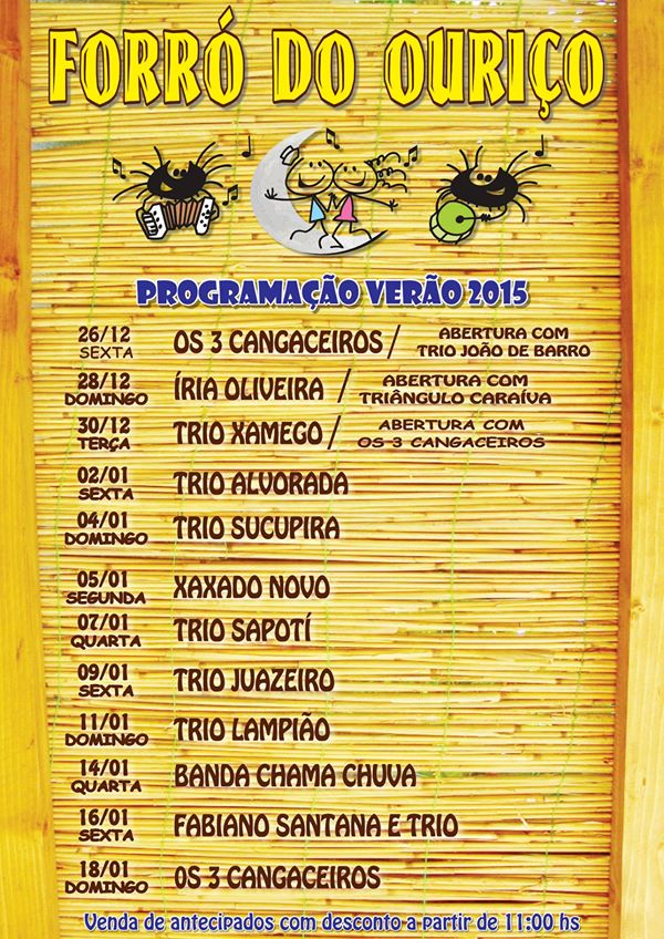 Cartaz   Forr do Ourio - Rua dos Navegantes, Domingo 4 de Janeiro de 2015