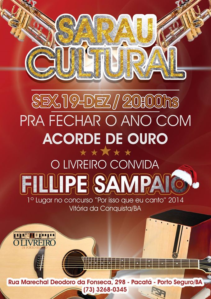 Cartaz   O Livreiro de Porto Seguro - Rua do Mangue, 298 - Pacat, Sexta-feira 19 de Dezembro de 2014