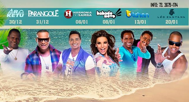 Cartaz   Complexo de Lazer Ta Ta - Praia de Taperapuan, Terça-feira 13 de Janeiro de 2015