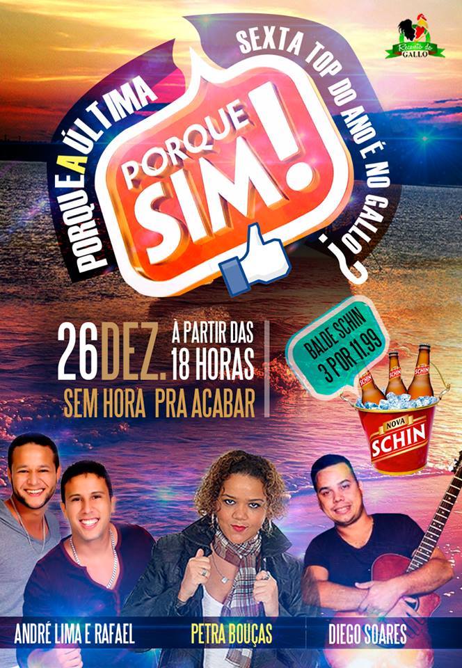Cartaz   Recanto do Gallo - Rua 2 de julho, 20B - Casa da Lenha, Sexta-feira 26 de Dezembro de 2014